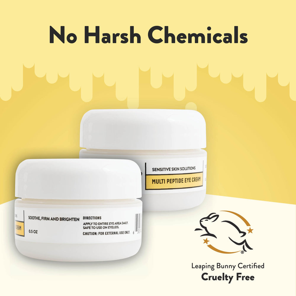 ECZEMA HONEY Leaping Bunny cruelty-free badge indicates ethical, fragrance-free eye skincare.