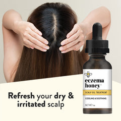 ECZEMA HONEY daily-use bottle supports consistent scalp comfort and hydration.