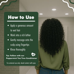Scalp-tingle moment from EDEN BodyWorks Peppermint Tea Tree Shampoo during application.
