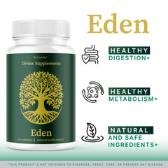 Eden Capsules bottles arranged for display