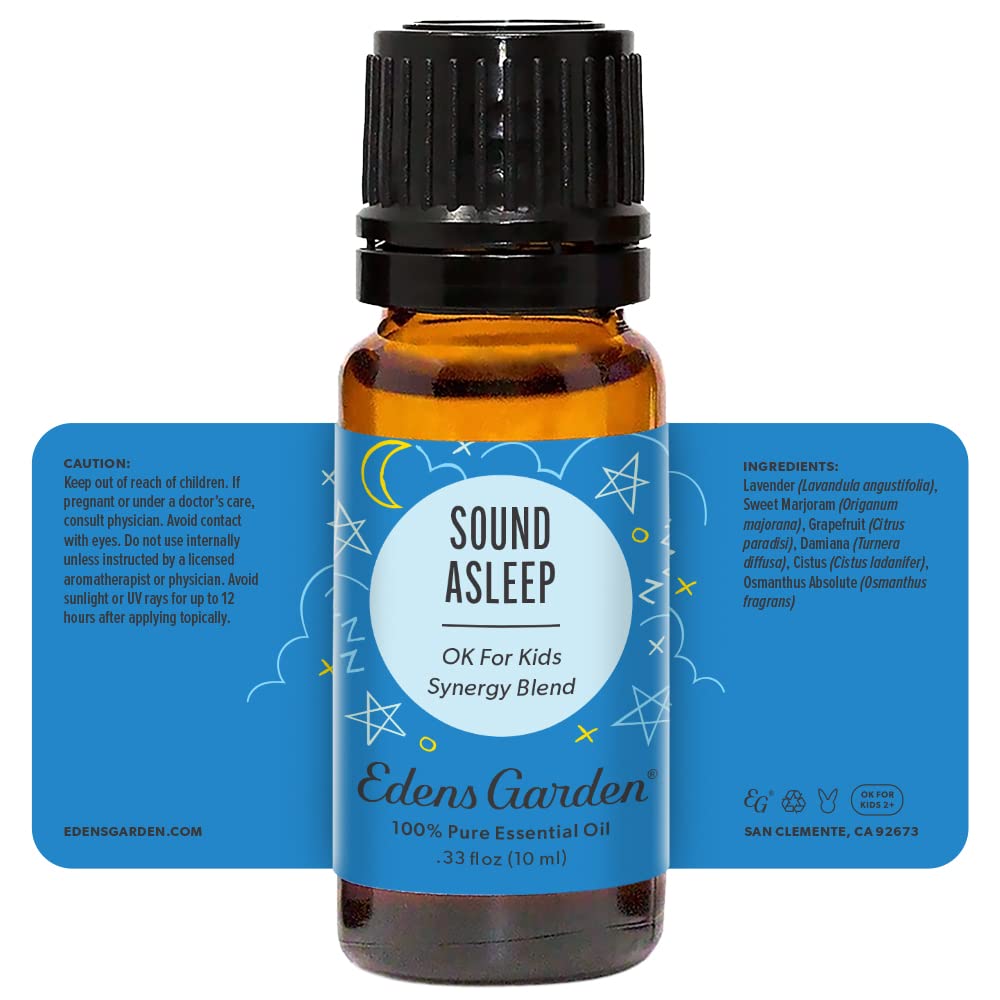 Relaxing night setup featuring Sound Asleep essential oil