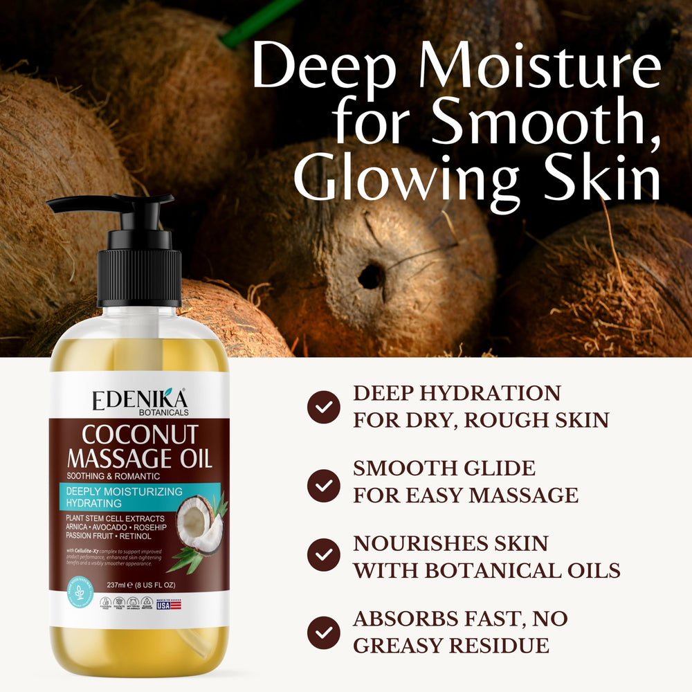 Close-up of tropical coconut massage oil texture