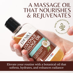 Massage therapy setup with coconut oil