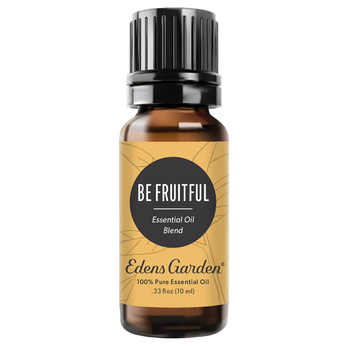 Edens Garden Be Fruitful essential oil bottle label close-up