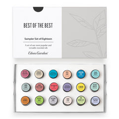 Edens Garden Best of the Best 18-Oil Sampler bottles lineup