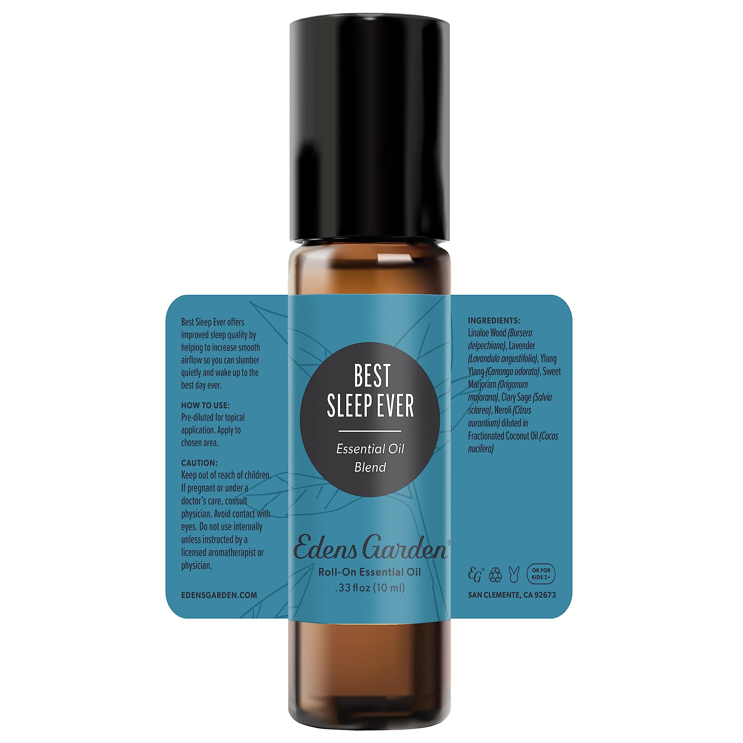 Nightstand setup with Best Sleep Ever roll-on for bedtime routine