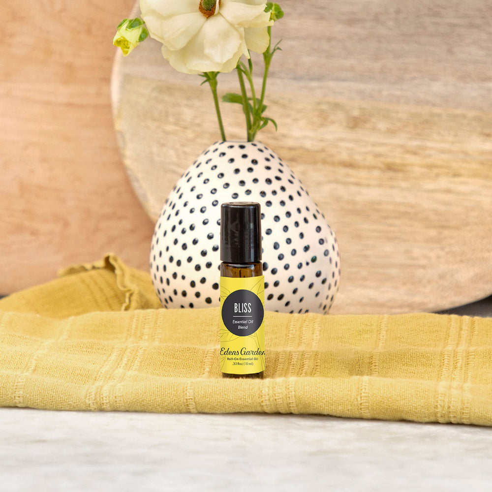 Bliss roll-on bottle label with ingredients