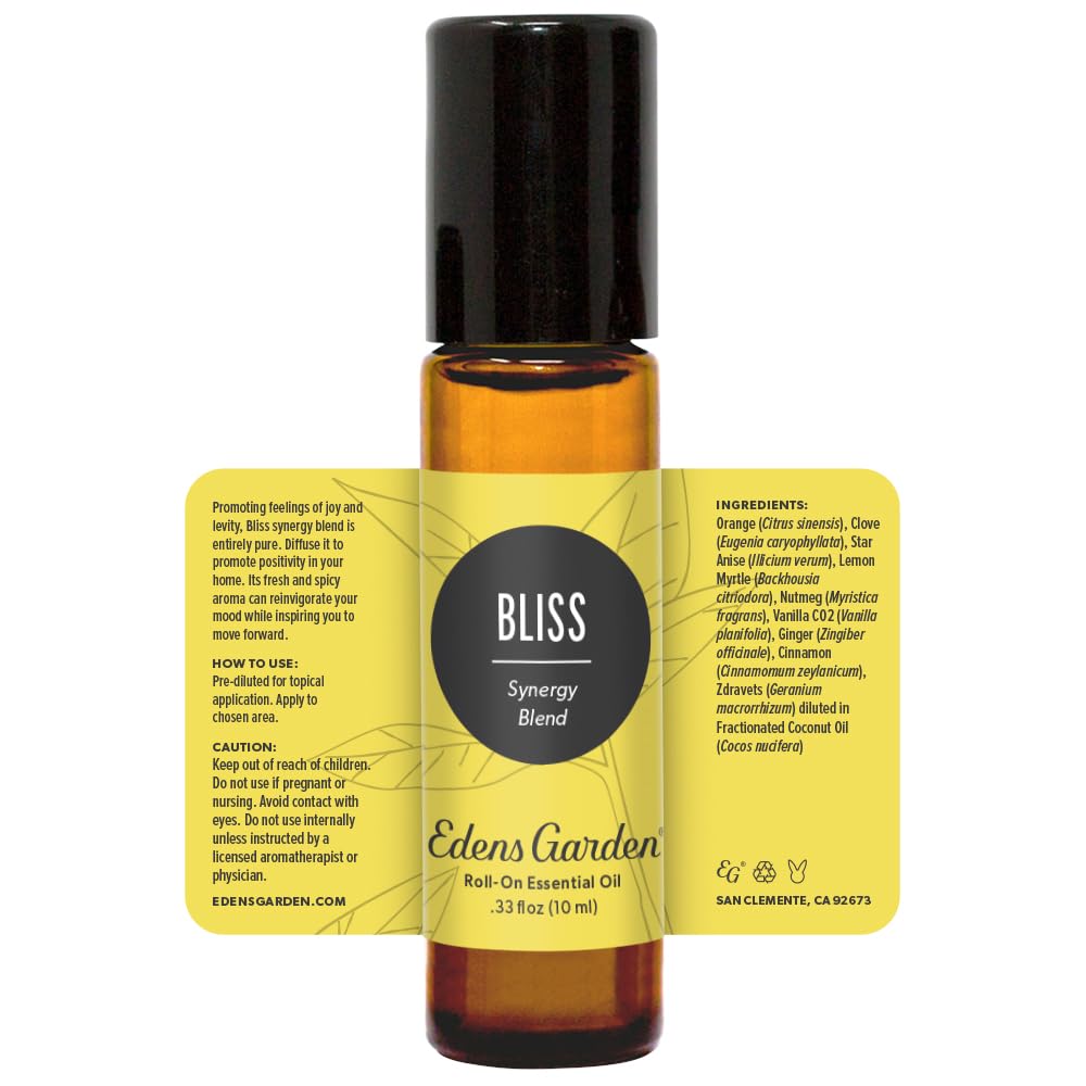 Edens Garden branding on Bliss roll-on packaging