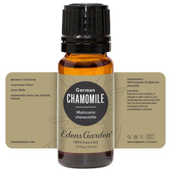 Edens Garden Chamomile CO2 essential oil packaging (10 ml).