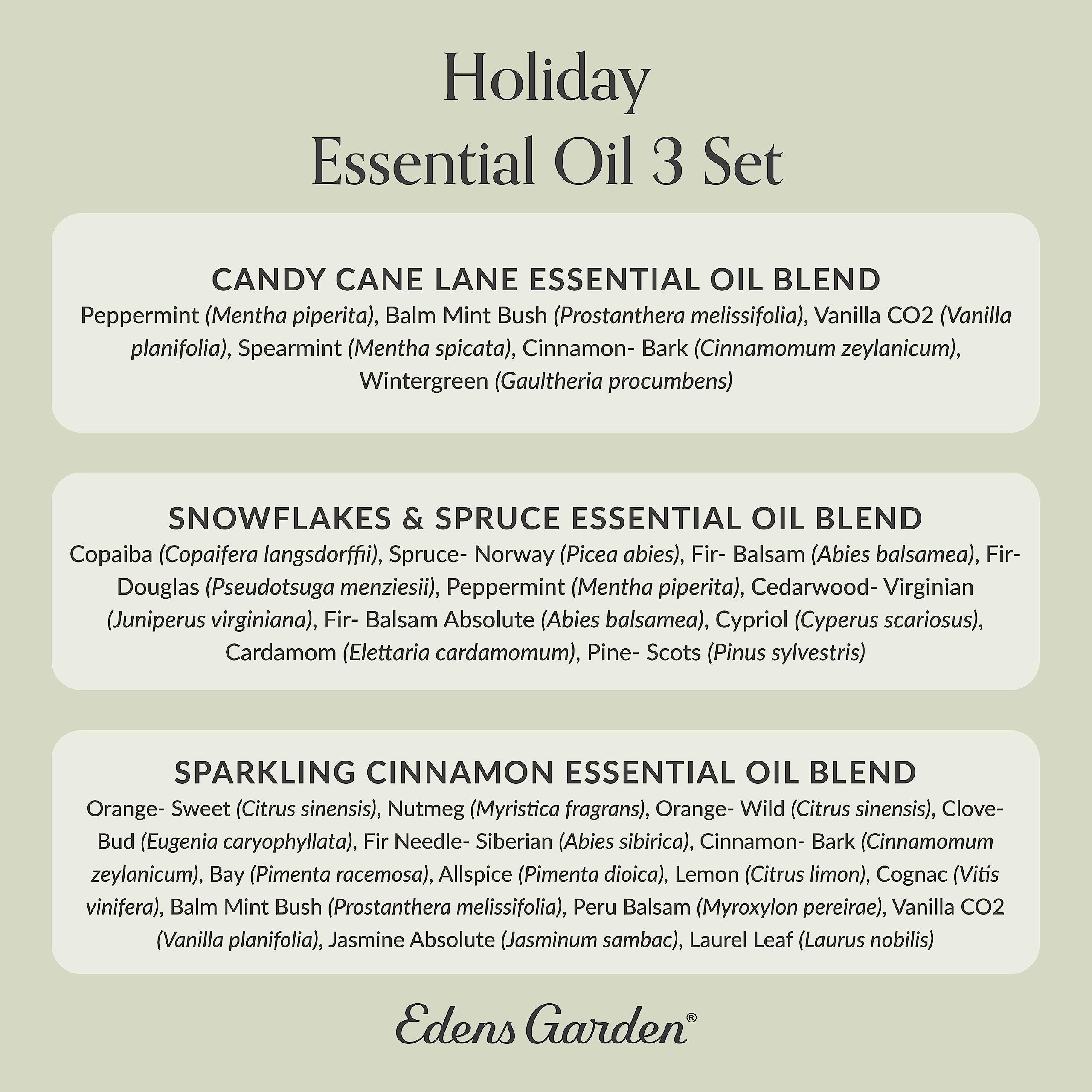 Edens Garden Christmas 3-pack essential oil bottle 9 – 10 ml