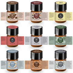 Edens Garden branding and packaging for Christmas oils