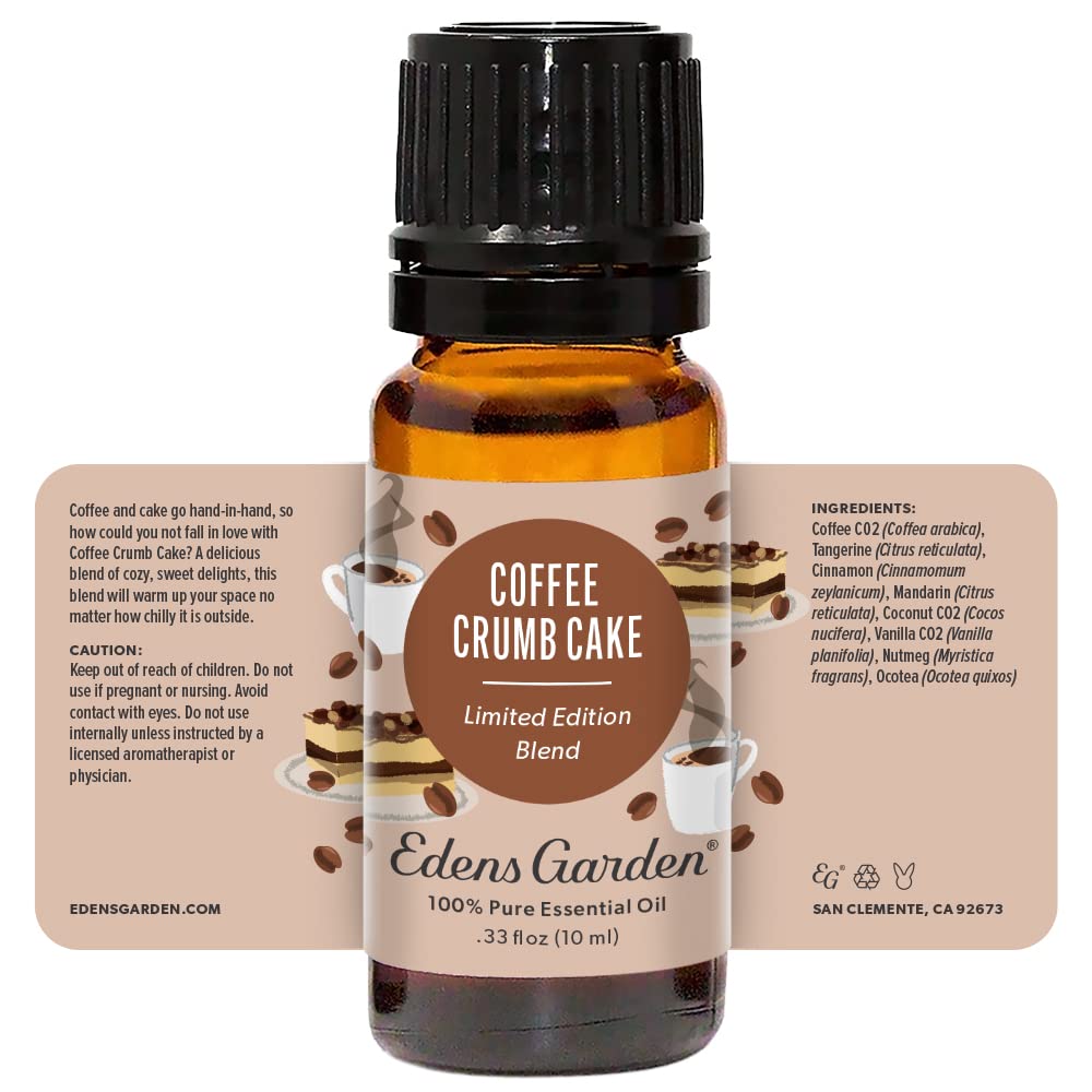 Edens Garden brand Coffee Crumb Cake packaging and logo