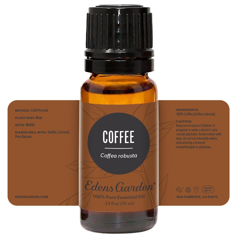 Edens Garden coffee essential oil packaging and branding