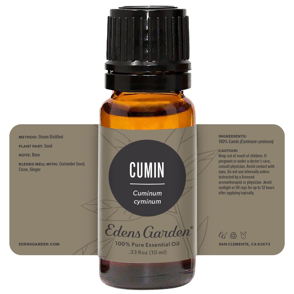 Edens Garden brand logo with cumin essential oil