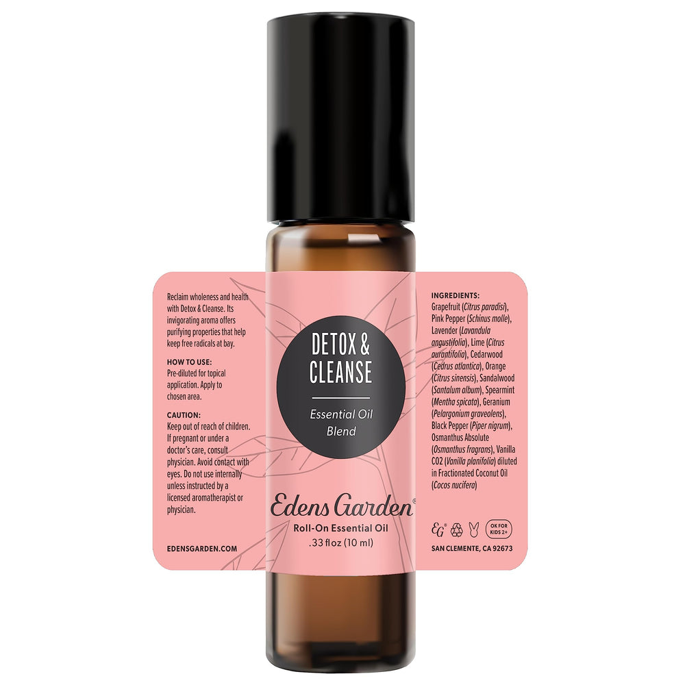 Lifestyle shot of Detox & Cleanse roll-on with diffuser for wellness