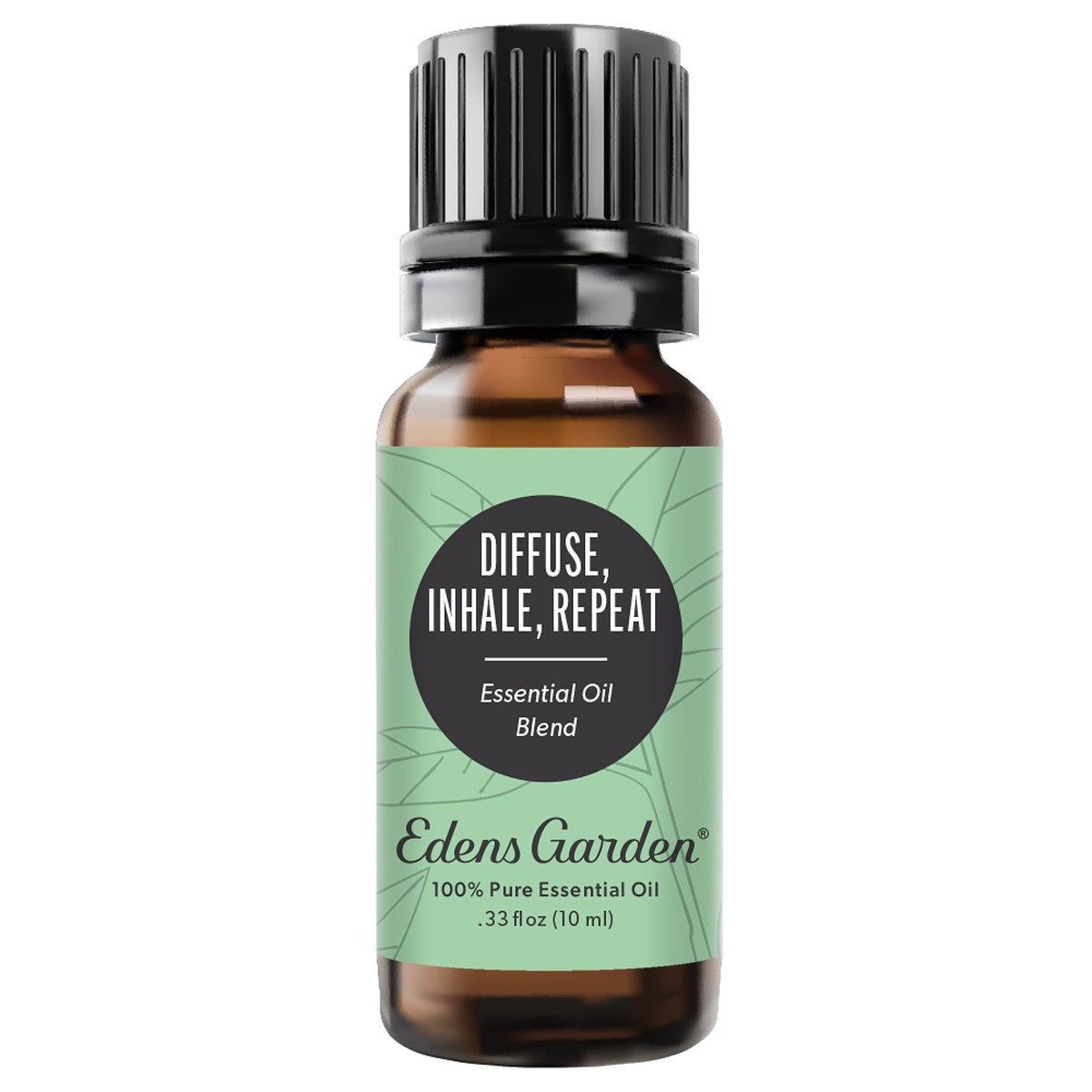 Edens Garden Diffuse Inhale Repeat 10ml essential oil bottle with forest imagery