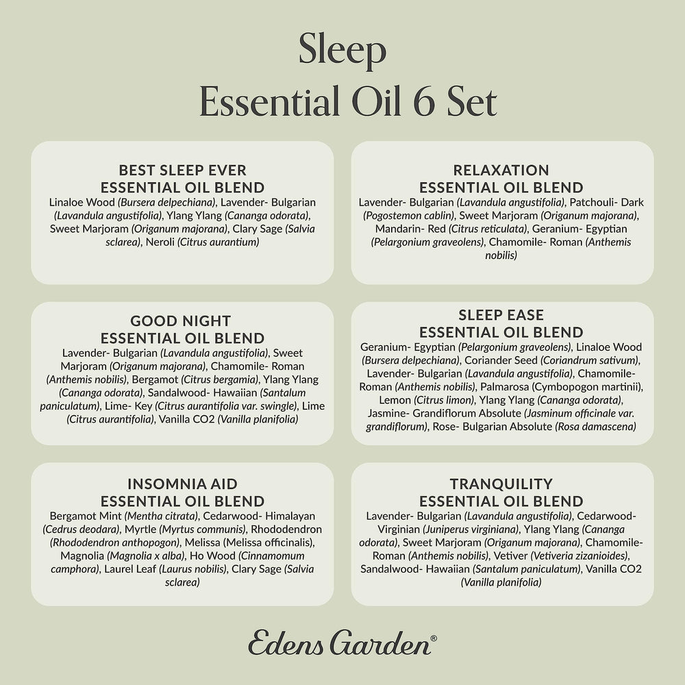 Diffuser use with Sleep Essential Oils 6-Set