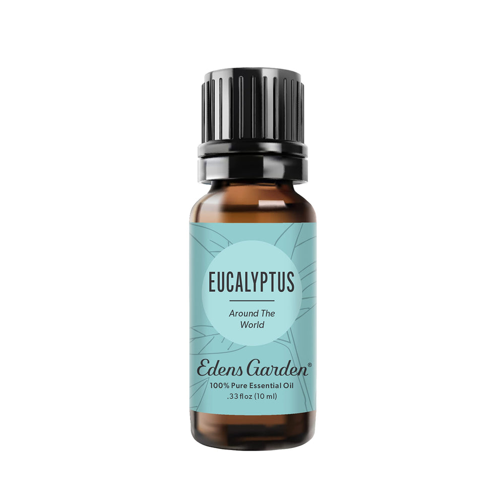 Edens Garden Eucalyptus Around The World essential oil bottle labeled 10 ml