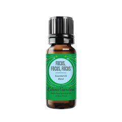 Edens Garden Focus essential oil blend bottle label close-up