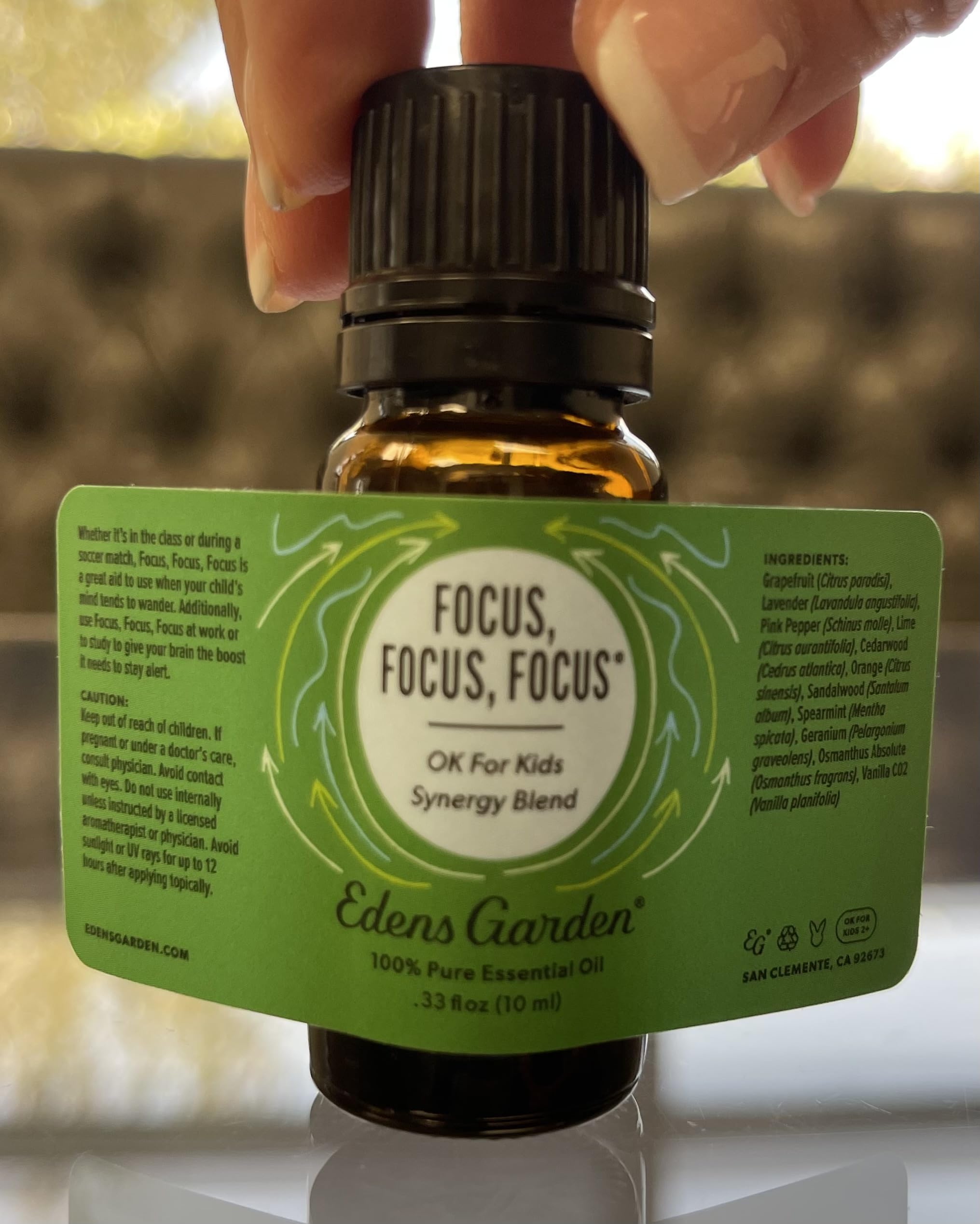 10 ml Edens Garden Focus bottle with packaging