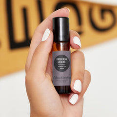 Close-up of the roll-on applicator for Forgiveness & Healing essential oil