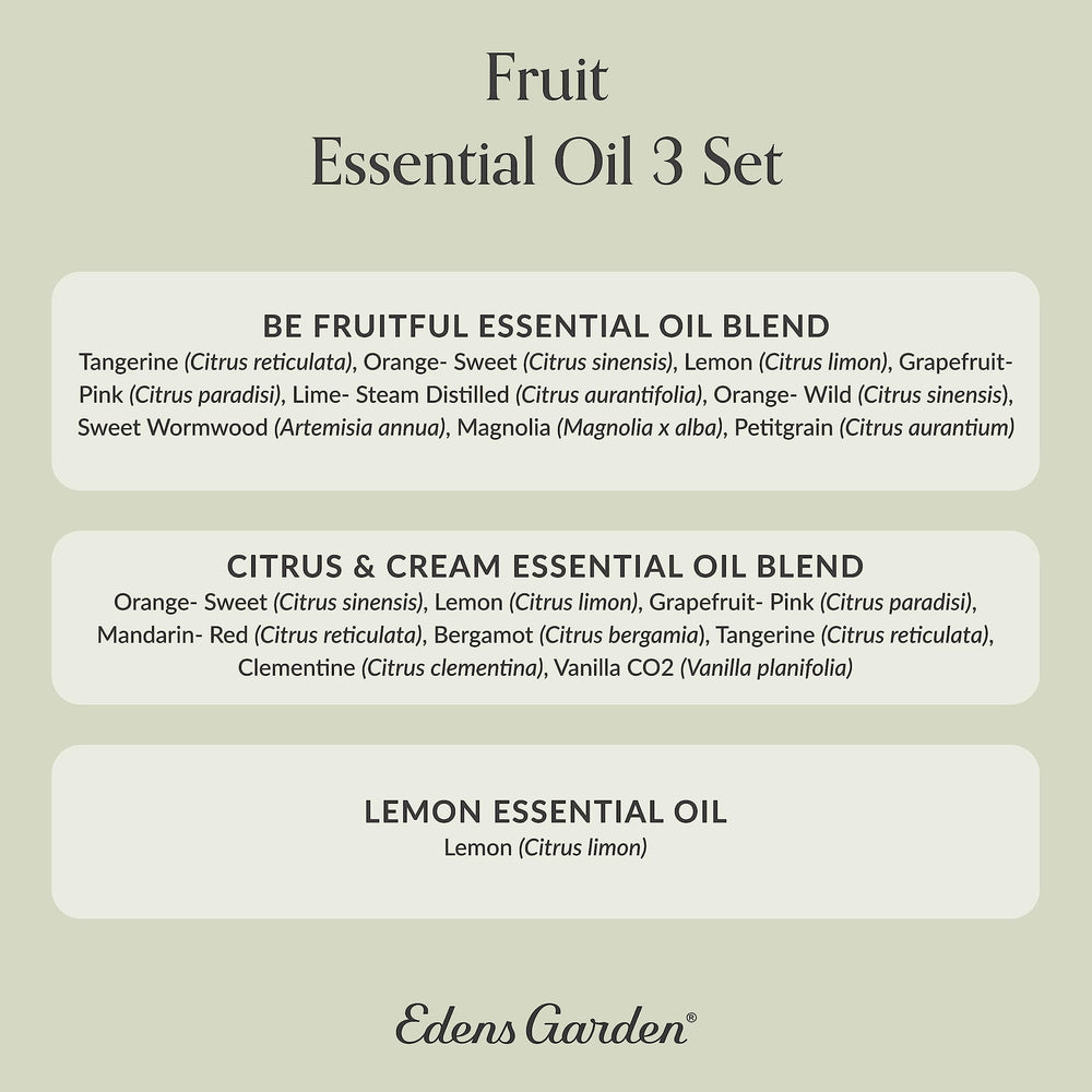 Fruit Set packaging with three 10ml bottles