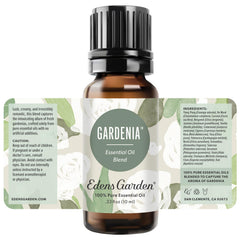 Gardenia essential oil blend 10 ml label close-up