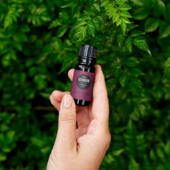 Edens Garden Geranium-Rose essential oil label close-up