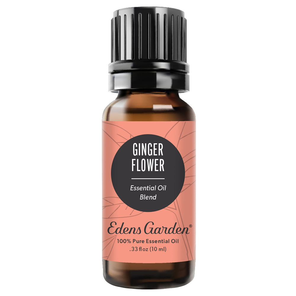 Ginger Flower Essential Oil Blend bottle label close up