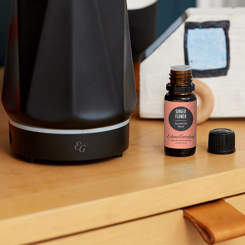 Ginger Flower Essential Oil Blend droplets on diffuser plate