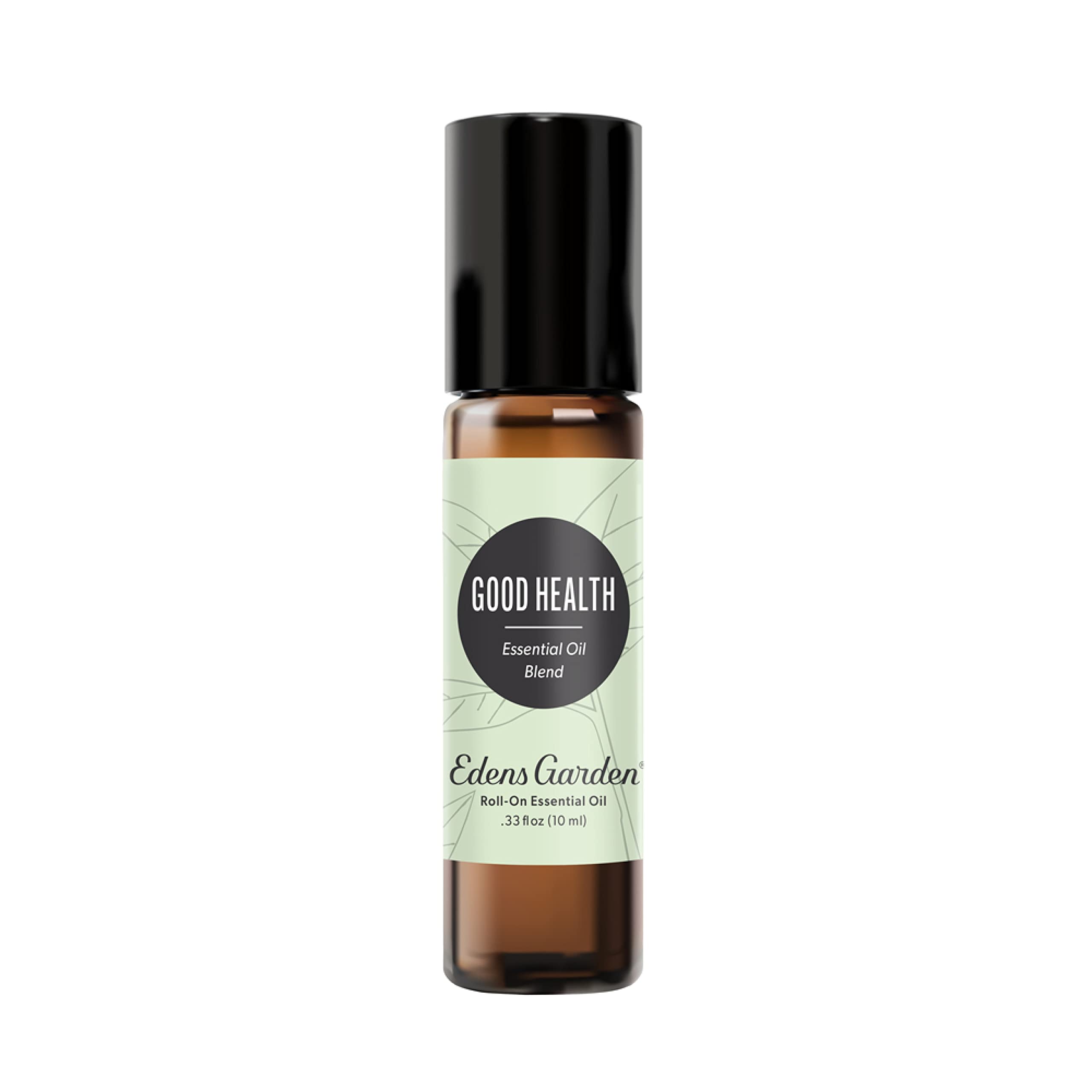 Front view of Edens Garden Good Health essential oil roll-on bottle