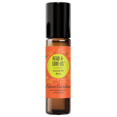 Front view of Edens Garden Head-A-Sore-Us Essential Oil Roll-On bottle