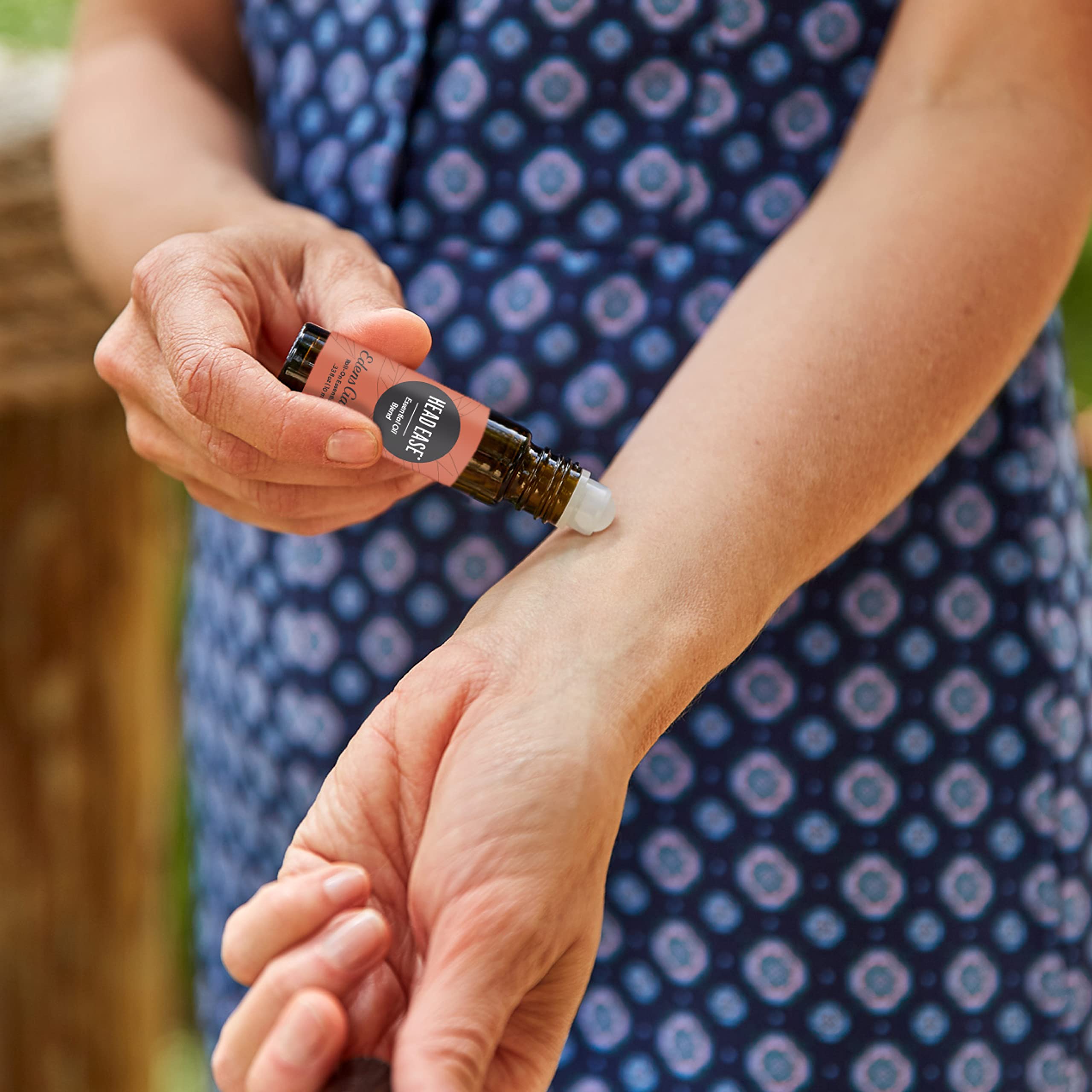 Close-up of lavender and peppermint oils used in Head Ease