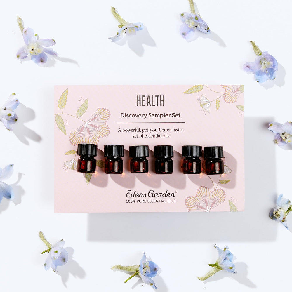 Assorted pure essential oils in Edens Garden Health Discovery set