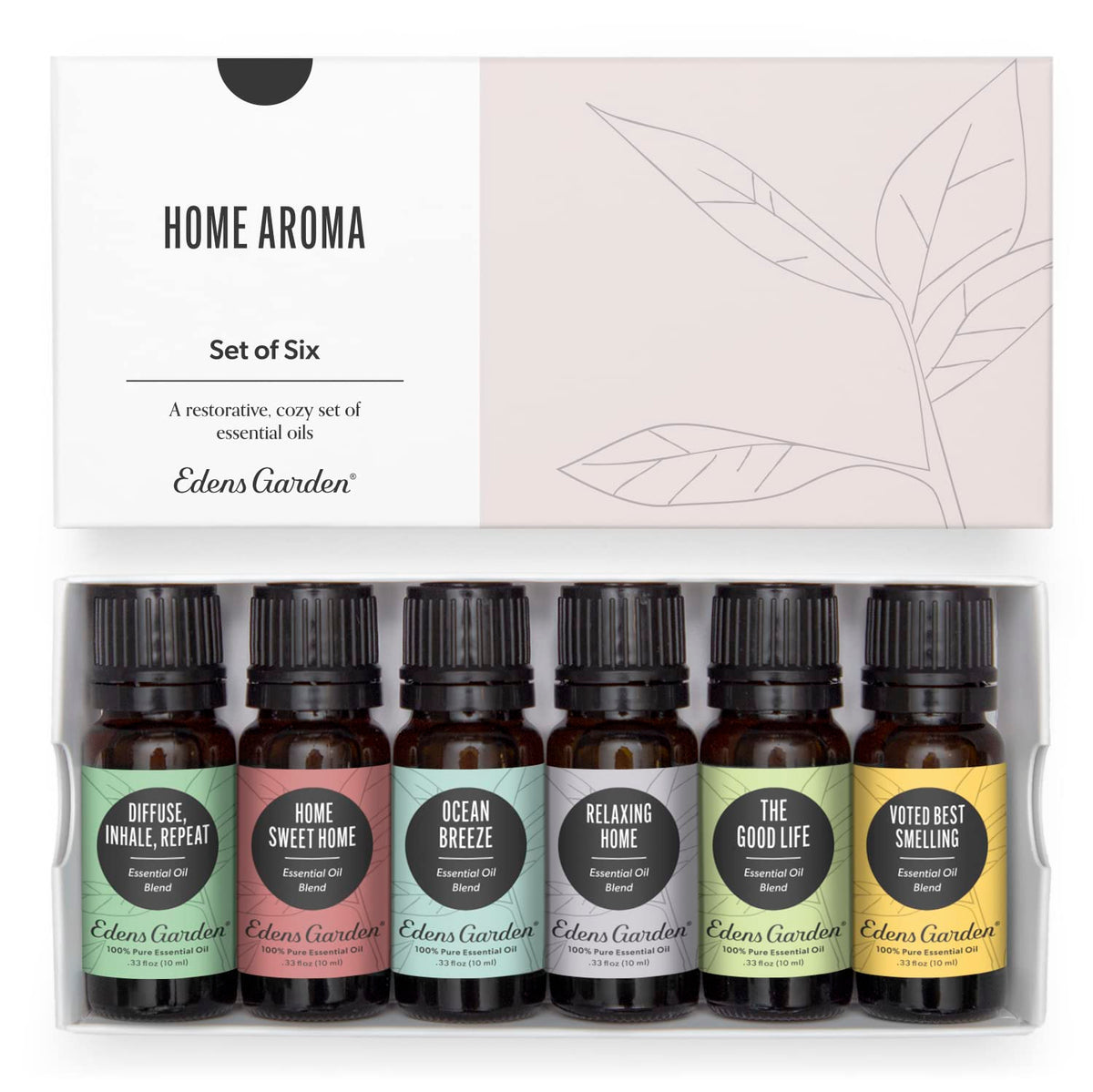 Edens Garden Home Aroma set – six 10 ml essential oil bottles