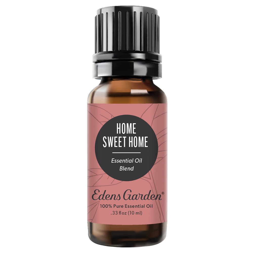Edens Garden Home Sweet Home essential oil blend bottle with diffuser illustration