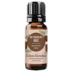Edens Garden Hot Chocolate Hugs essential oil bottle label