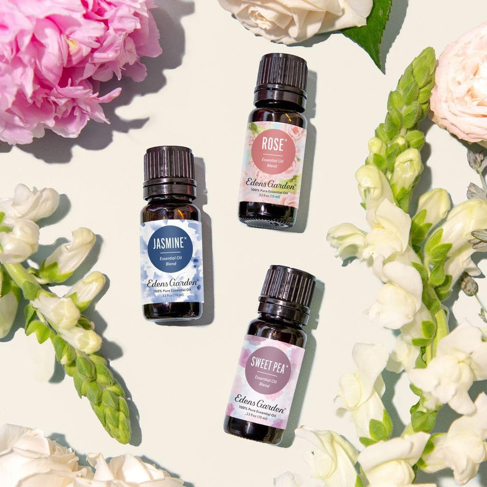 Jasmine essential oil blend bottle (10 ml, amber glass)