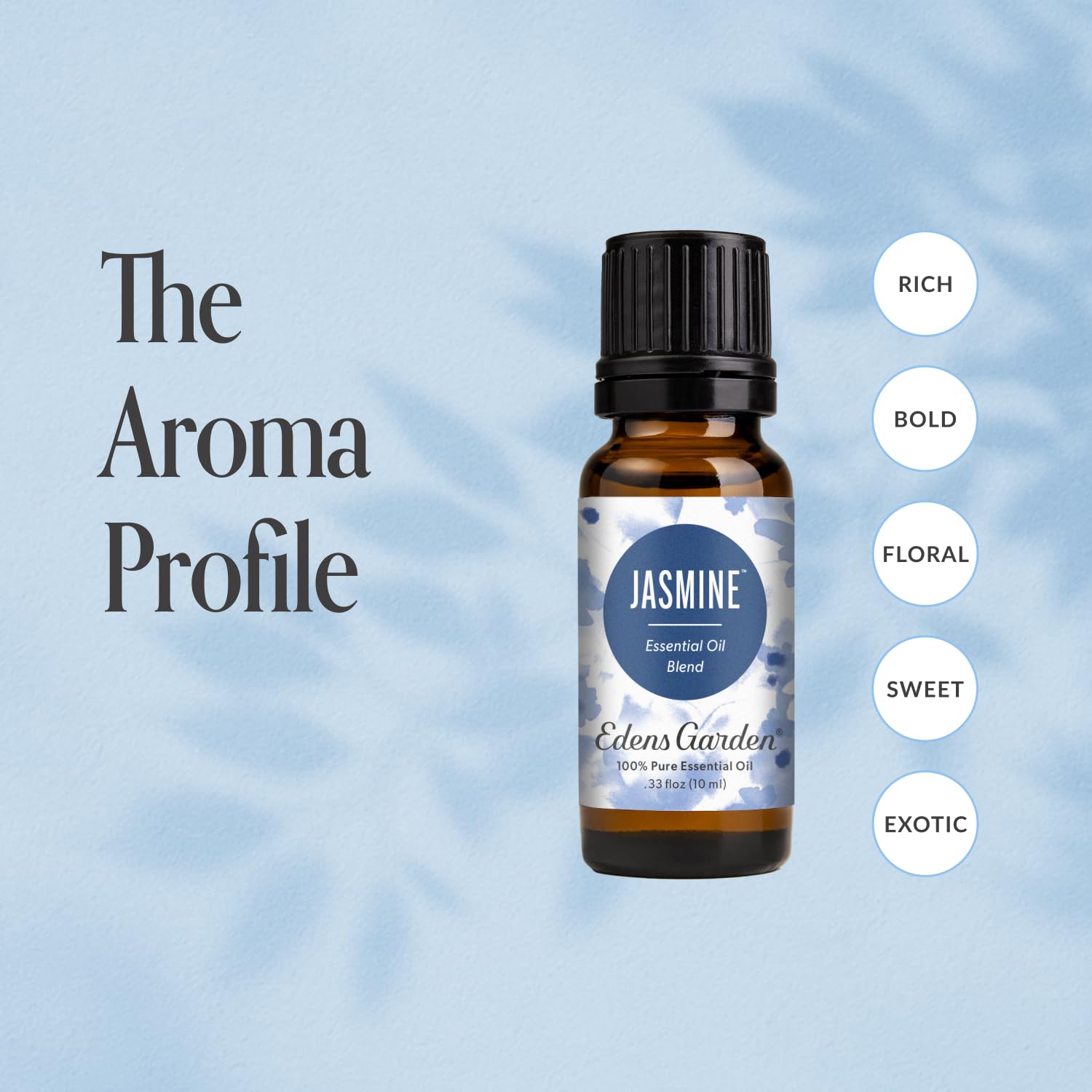 Edens Garden premium label on essential oil bottle