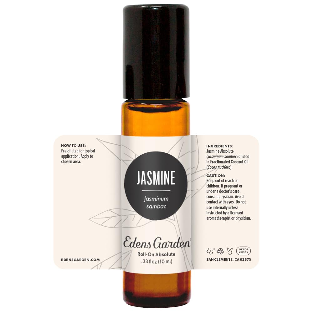 Aromatherapy setup featuring Jasmine Sambac Absolute oil and diffuser