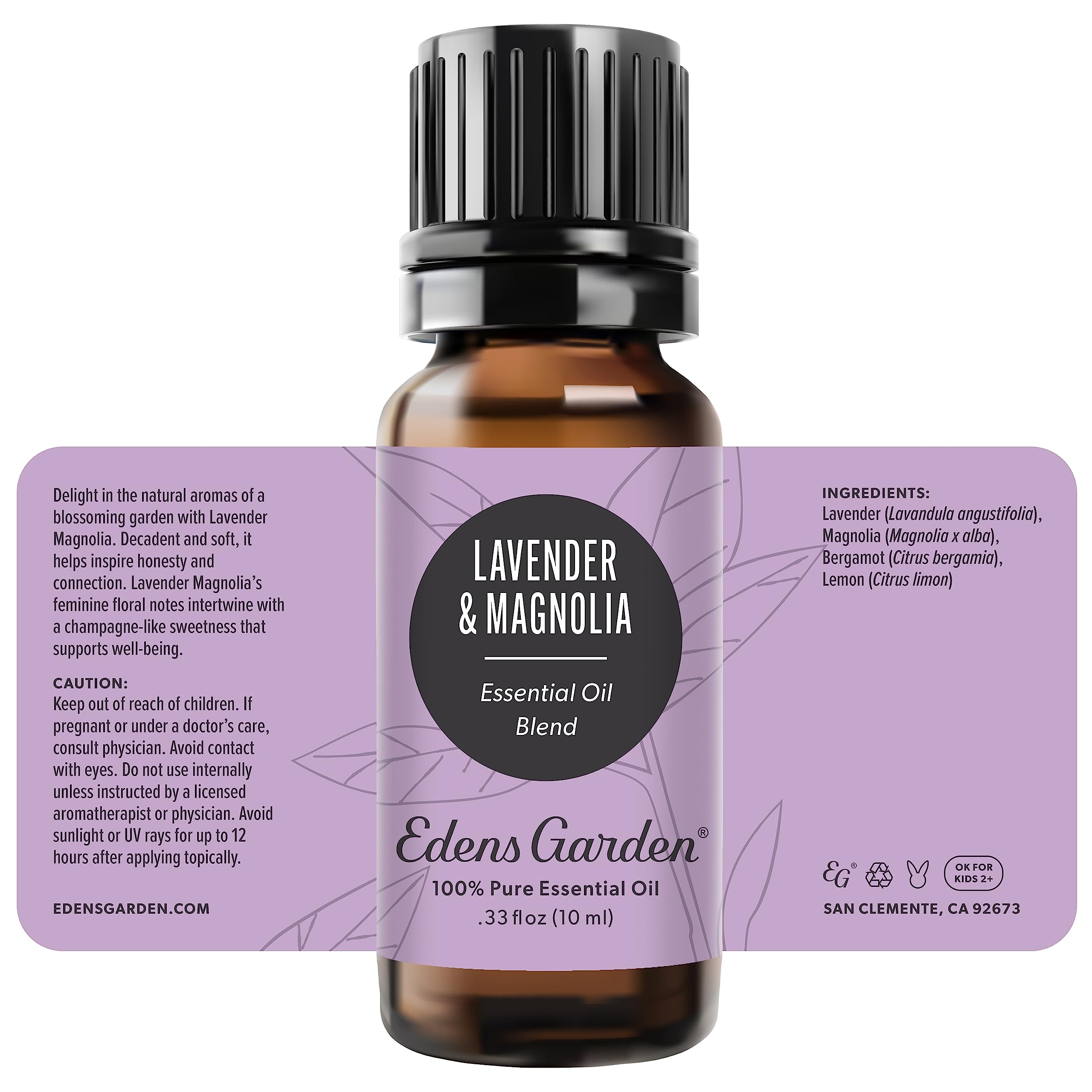 Edens Garden brand logo with lavender sprigs