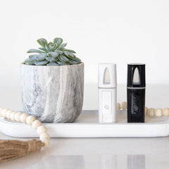 Edens Garden Mio Mist diffuser in black with travel case for car or commute aromatherapy.