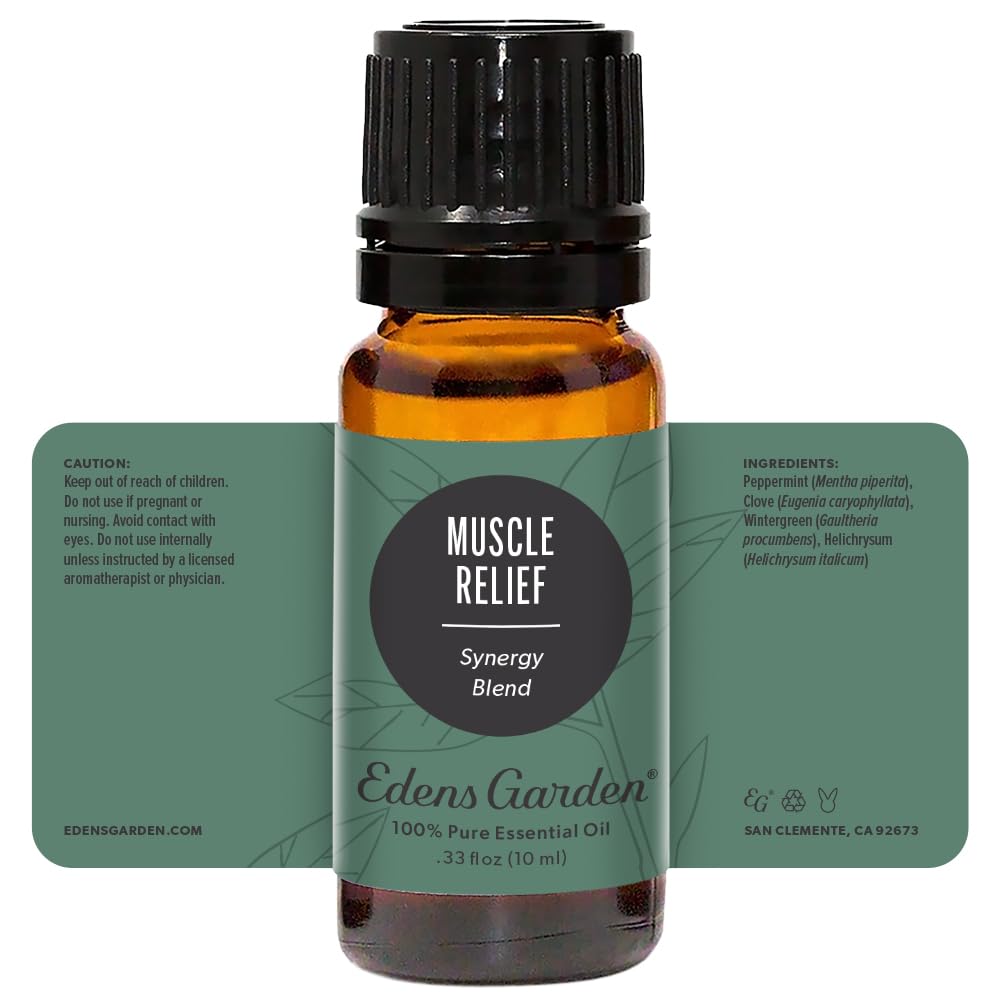 Edens Garden Muscle Relief product packaging and label