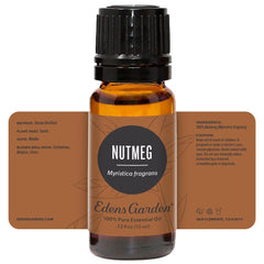 Edens Garden Nutmeg essential oil bottle with dropper