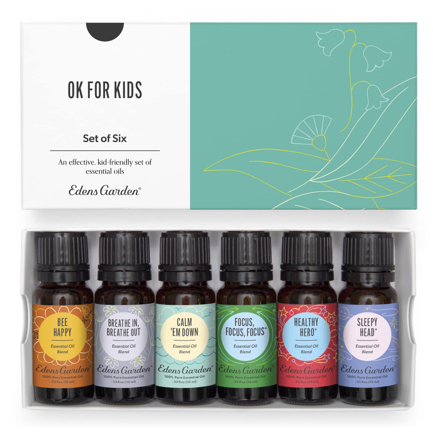 OK for Kids 6-set packaging and bottle lineup