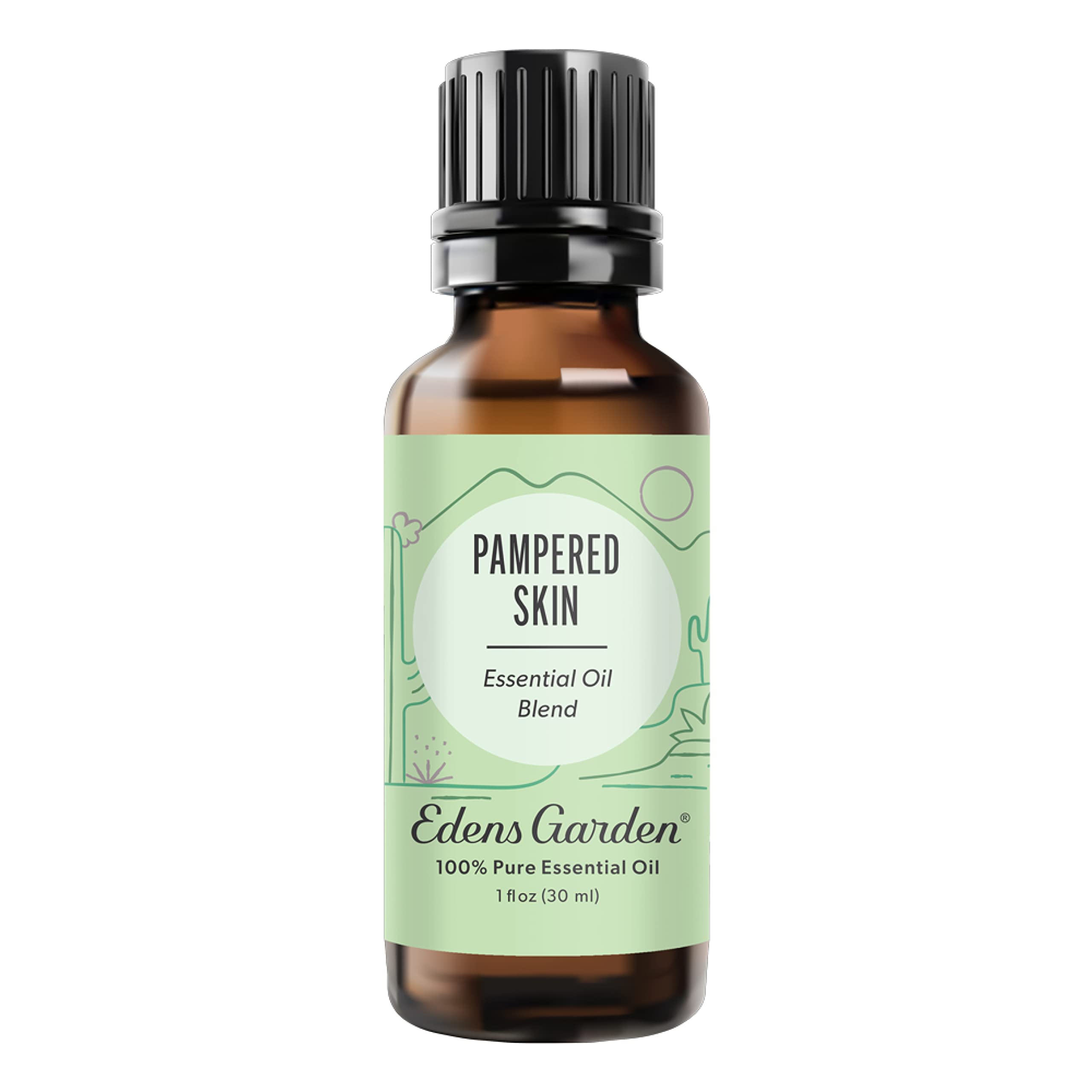 Edens Garden Pampered Skin Essential Oil Blend bottle with label