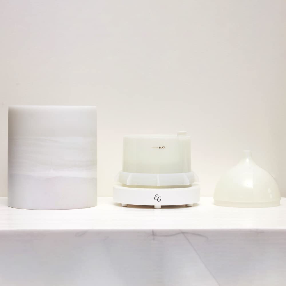 Edens Garden Pearl Diffuser desk-office setup shows portable aromatherapy for work focus