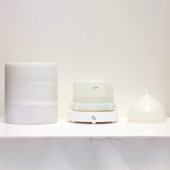 Edens Garden Pearl Diffuser desk-office setup shows portable aromatherapy for work focus