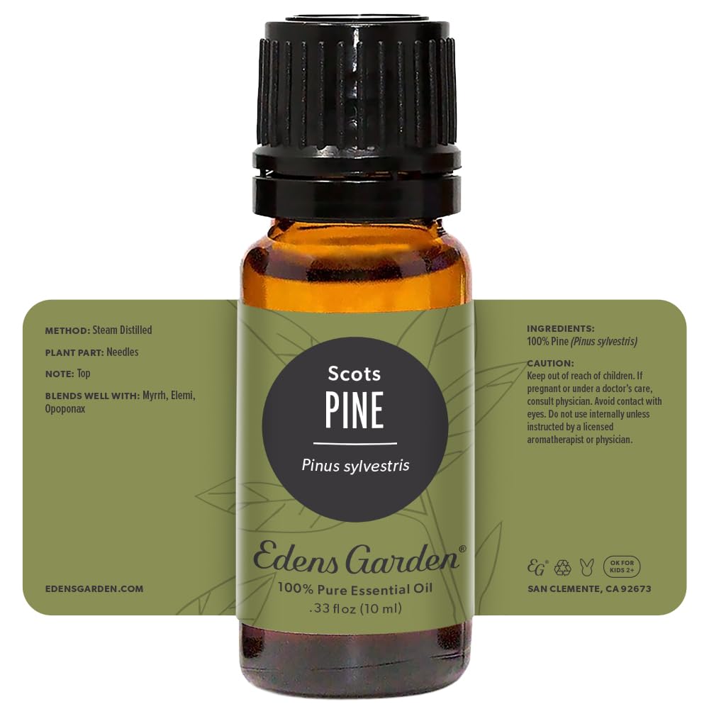 Brand box and bottle of Pine-Scots essential oil