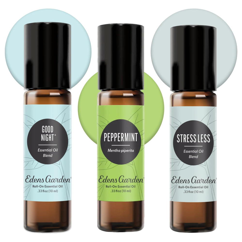 Edens Garden 3-pack essential oil roll-ons front view